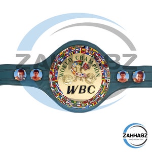 WBC Belt Replica World Boxing Champion Adult Size Green 2mm Brass Plates