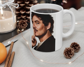 Taza de Pedro Pascal: Taza de cerámica para famosos, regalo para fans del cine