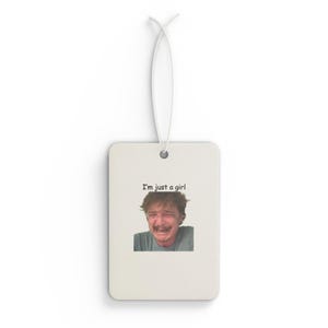 Car Air Freshener - Pedro Pascal Im just a girl, Truck Air Freshener, Scented Hanging Decoration, Gift for Her, Rearview Mirror Charm, Car