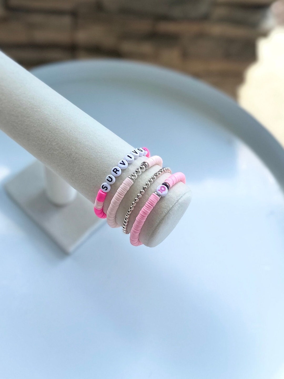 Fighter Breast Cancer Bracelets Custom Full Set Bracelets Etsy