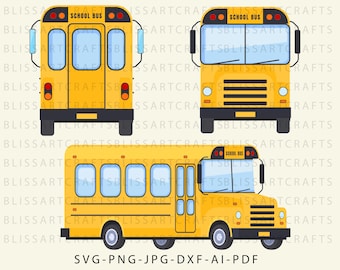 School Bus Svg Bundle, Bus Svg Files, Back To School Svg, Bus Svg, School Bus Bundle Svg, Cut Files For Cricut, Silhouette, Png,