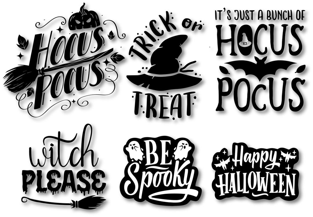 Hocus Pocus SVG Bundle: Halloween Witch Clipart, Cut Files (digital ...