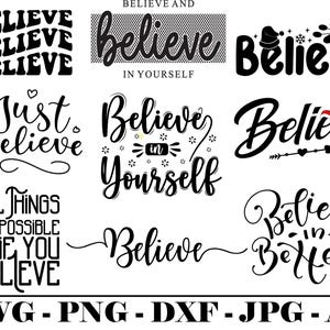 Believe Silhouette Cricut Believe SVG, Christmas Family Shirts SVG, Christmas Sign svg, Winter svg ,Cut File for Cricut, Silhouette