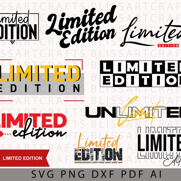 Limited Edition SVG Bundle - Cut File For Cricut - Digital Downloads - Instant Download