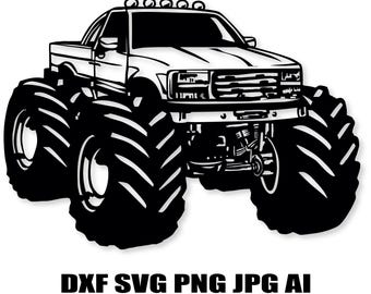 Monster Truck SVG Bundle: Off Road Car Vector (Digital Download)