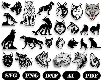Wolf SVG file | cut file for cricut | printable png| SVG