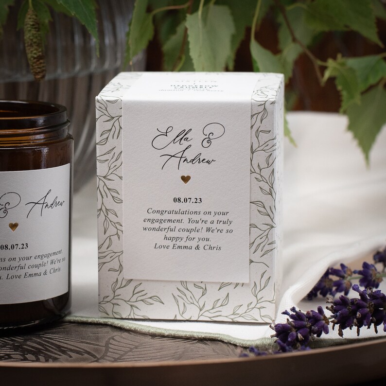 Personalised Engagement Candle Thoughtful, Unique, Personalised