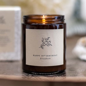 Personalised 30th Birthday Candle | Thoughtful, Unique, Personalised 30th Birthday Gift for Her