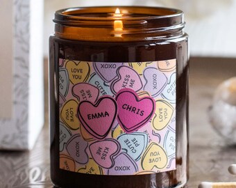 Personalised Valentine’s & Galentine's Candle | Thoughtful, Unique, Personalised Gift for Girlfriend | Wife | Boyfriend | Husband | Fiance