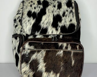 Ręcznie robiony plecak ze skóry bydlęcej: torba na laptopa w stylu western