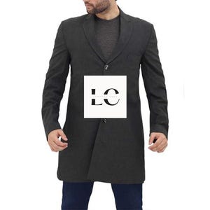 Handmade Wool Overcoat for Men: Black Trench Coat