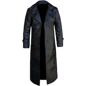 Full length leather duster best sale coat