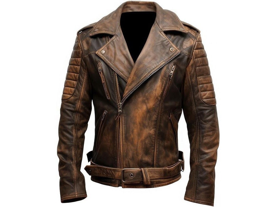 Men Biker Leather Jacket | Vintage Motorcycle Rider Quilted Men Biker Leather Jacket | Vintage Motorcycle Rider Quilted