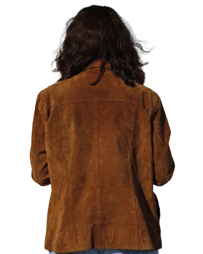 Women Suede Trucker Jacket/ Brown Suede Jacket Women/ Suede Western