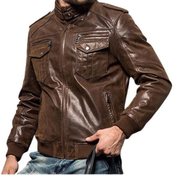 Biker Jacket Mens - Etsy