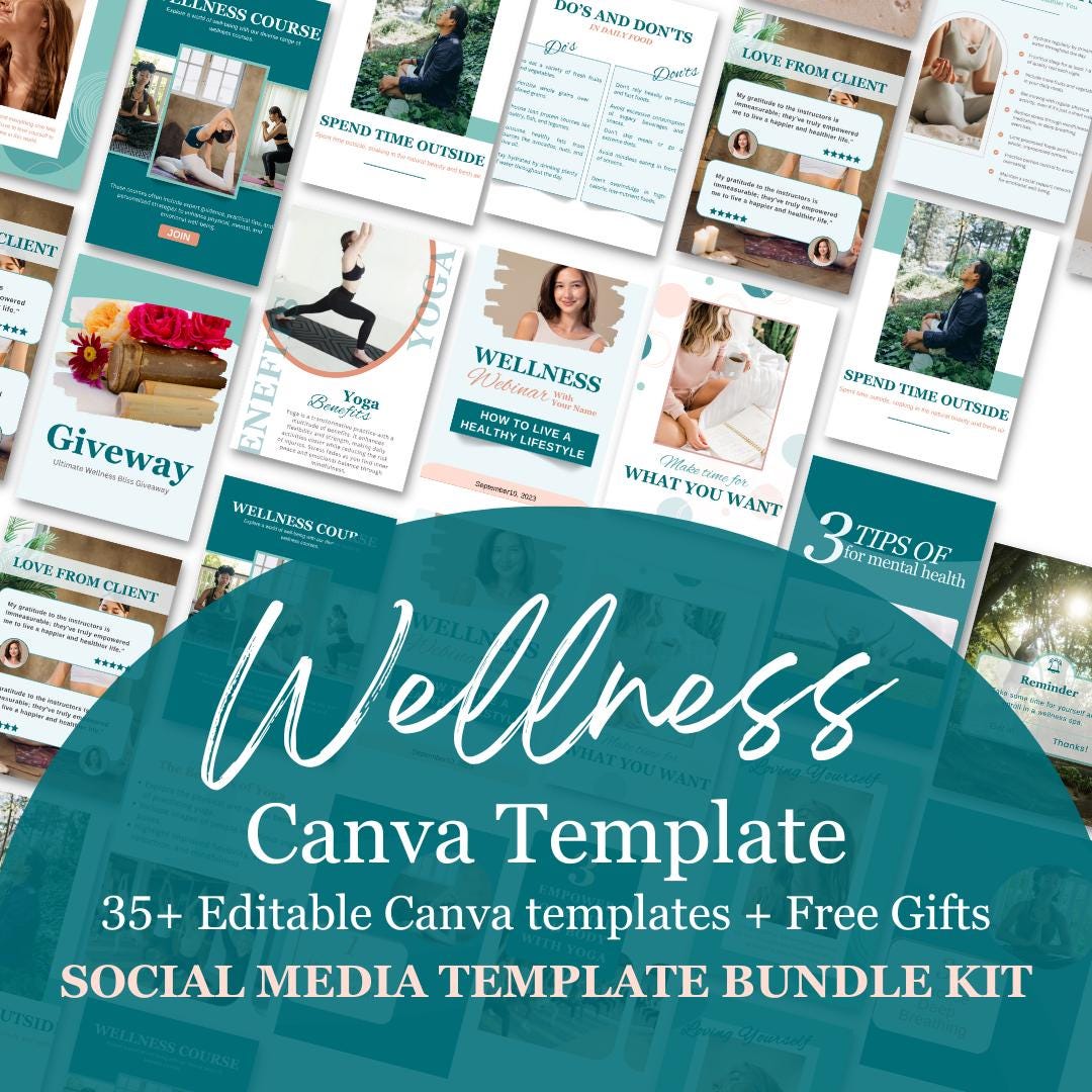 35+ Wellness Canva Templates | Customized Instagram Templates | Self ...