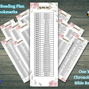 Bookmarks One Year Chronological Bible Reading for Completing the Bible in 365 Days Dogwood Edition