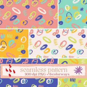 Premium Seamless Pattern | Arty Farty Colorful Explosion – Digital Download (PNG + 6 Colorways)
