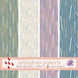 Premium Seamless Pattern | Stripes – Digital Download (JPG + PNG + 4 Colorways)