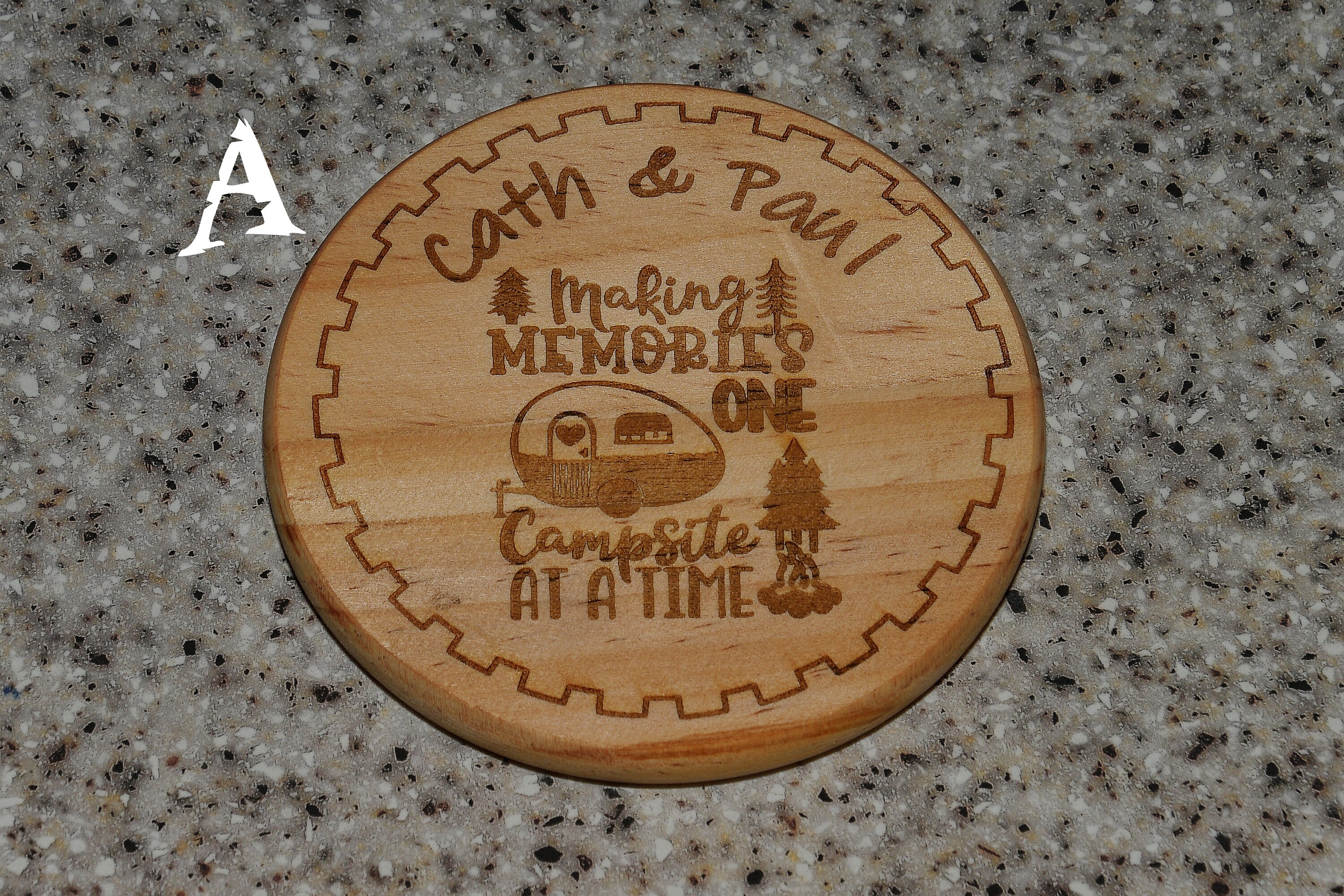 Personalised Wooden Camping Coasters,camping Gift, Caravan Gift, Ideal ...