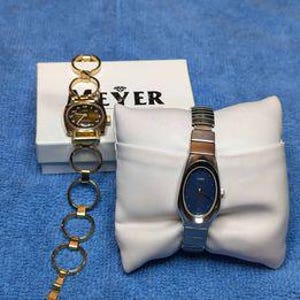 Lot of Two 1978 Timex Manual Wind women&#39;s watch & Vintage Timex Women&#39;s Blue Dial Quartz Movmt.