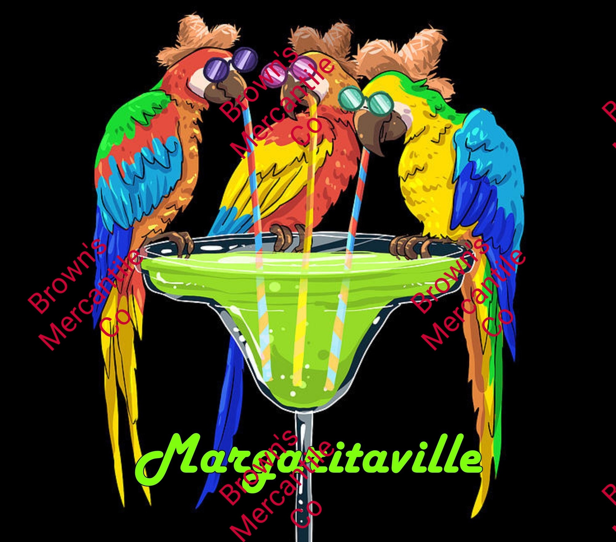 Margaritaville PNG Tumbler Wrap Jimmy Buffett Parrot Head - Etsy