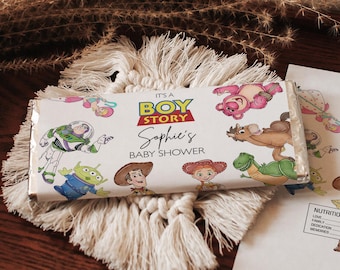 Toy Story Baby Shower Chocolate Wrapper, Personalized Candy Bar (Digital Download)