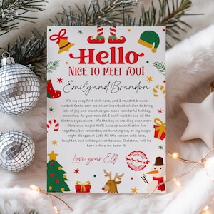 New Elf Arrival Letter, First Time Elf Introduction Letter, 1st Time Elf Visiting Letter, Christmas Elf Welcome Letter, Editable Elf Letter