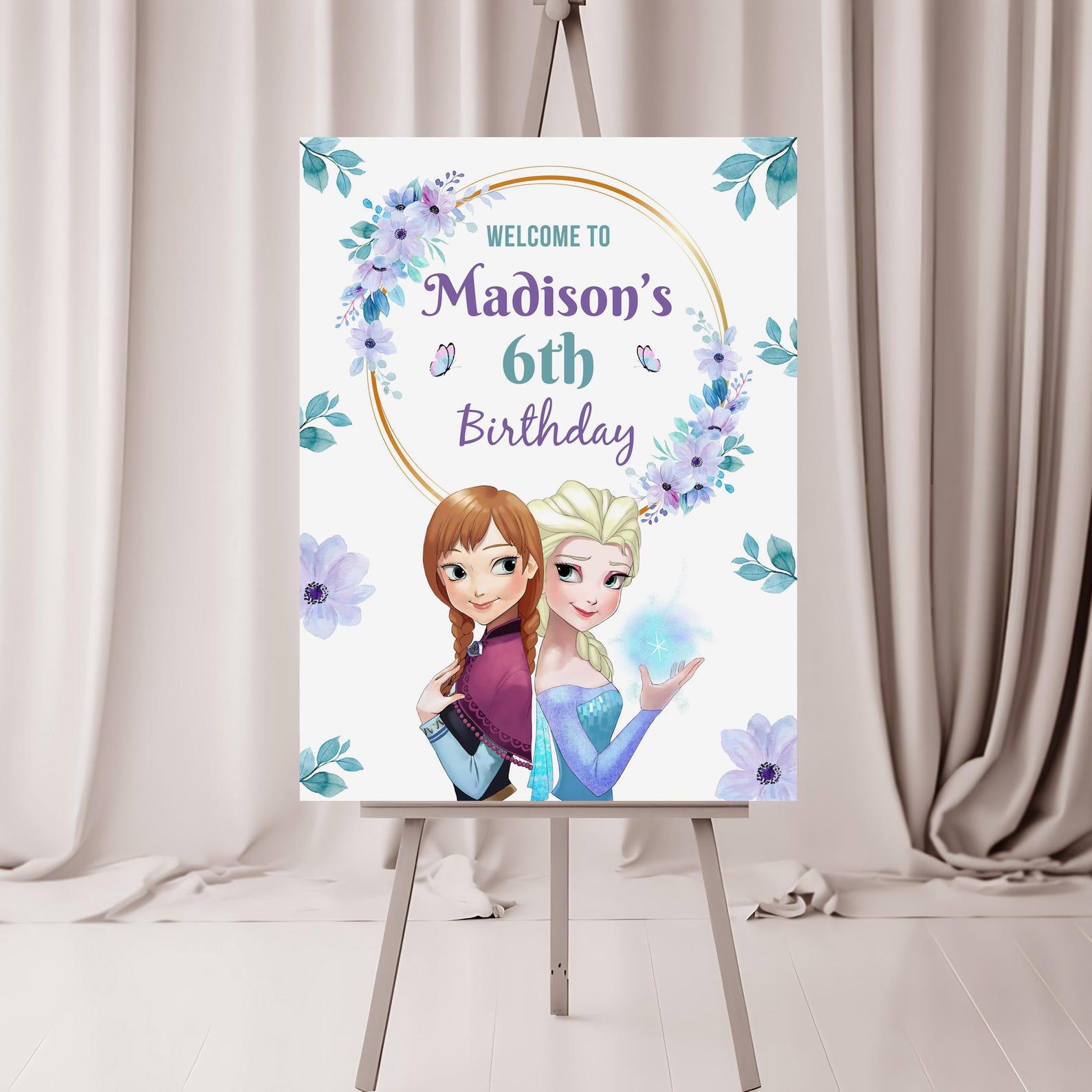 Frozen Welcome Sign Frozen Party Signs Frozen Birthday Sign Elsa Party ...