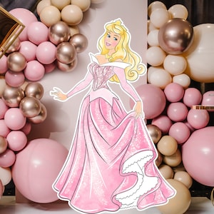 BIG DECOR PRINCESS: Cutout Decor Princes, Princes Birthday Decoration Baby Shower, Aurora Birthday Party, digital download Cutout, C-001