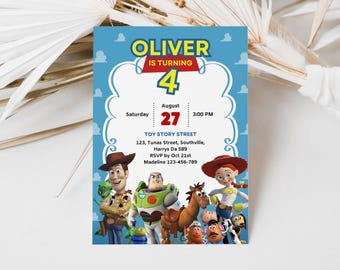 Toy Story Birthday Invitation Template, Editable DIY Canva (Digital Download)