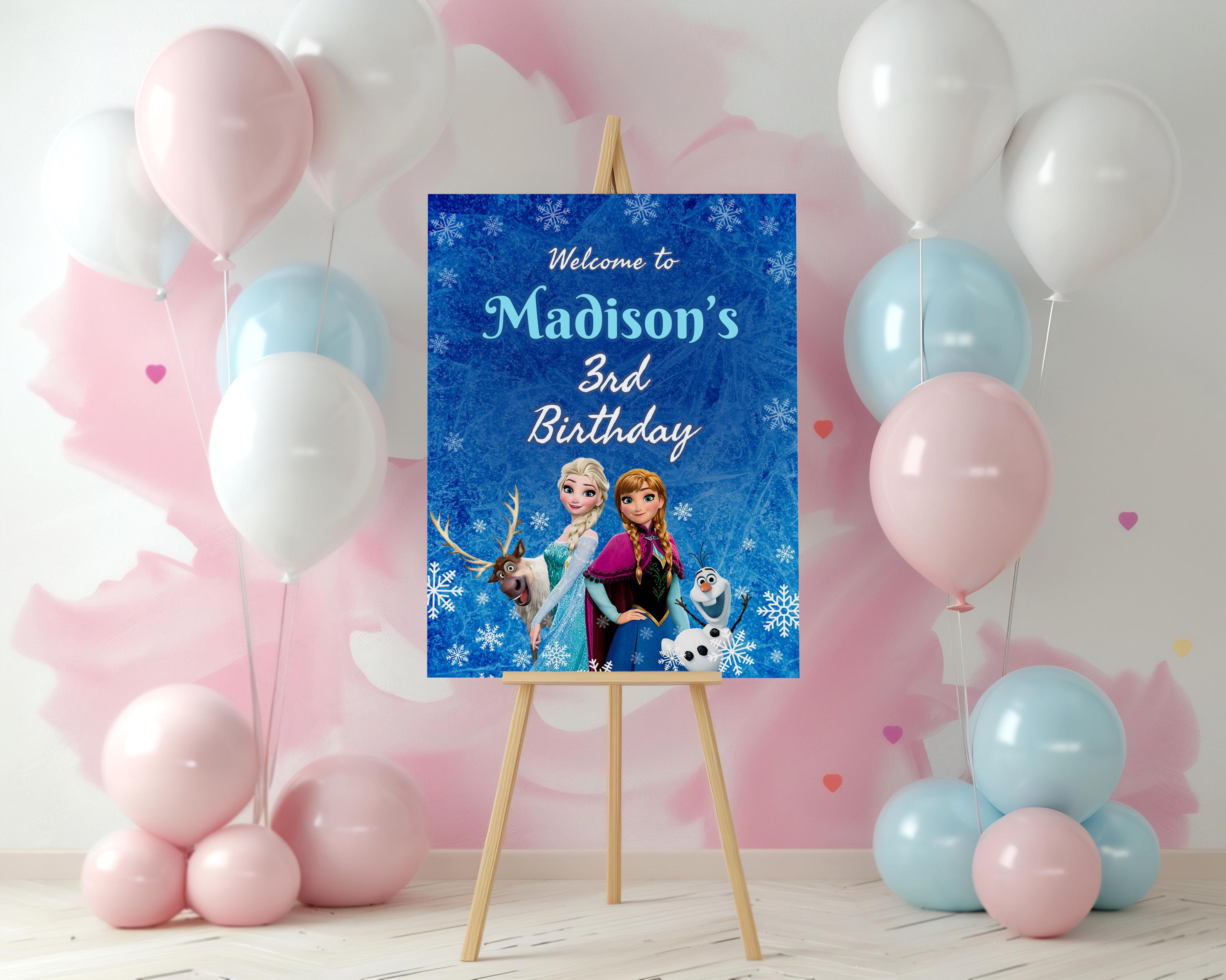 Frozen Welcome Sign Frozen Party Signs Frozen Birthday Sign Elsa Party ...