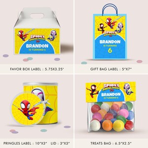 Superhero Chip Bag, Spidey Party Favors, Superhero Birthday, Superhero Decor Cupcake, Rice Krispies, Spidey Hershey, Pringles Label etc B149