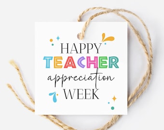 Teacher Appreciation Gift Tags, DIY Gift Card Tag (Digital Download)