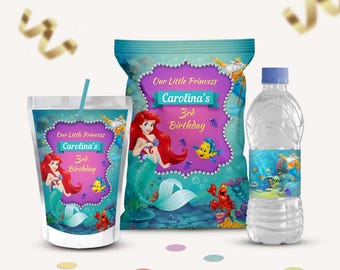 Kit Festa Ariel, Pacote de Batatas Fritas, Garrafa e Rótulo Capri Sun (Arquivo Digital)
