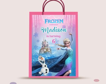 Frozen Treat Bag Label, Editable Gift Bag Template (Digital File)