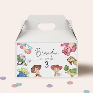 Any Age Toy Story Gable Box Label, Birthday Favor Treat Box Label, Toy Story Party Favor Box Treat Sign, Toy Story Party Gable, Canva, B625