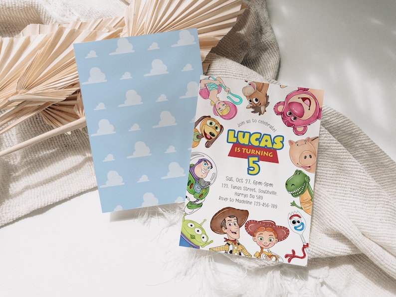 Editable Toy Story Birthday Invitation Template (Digital), B657