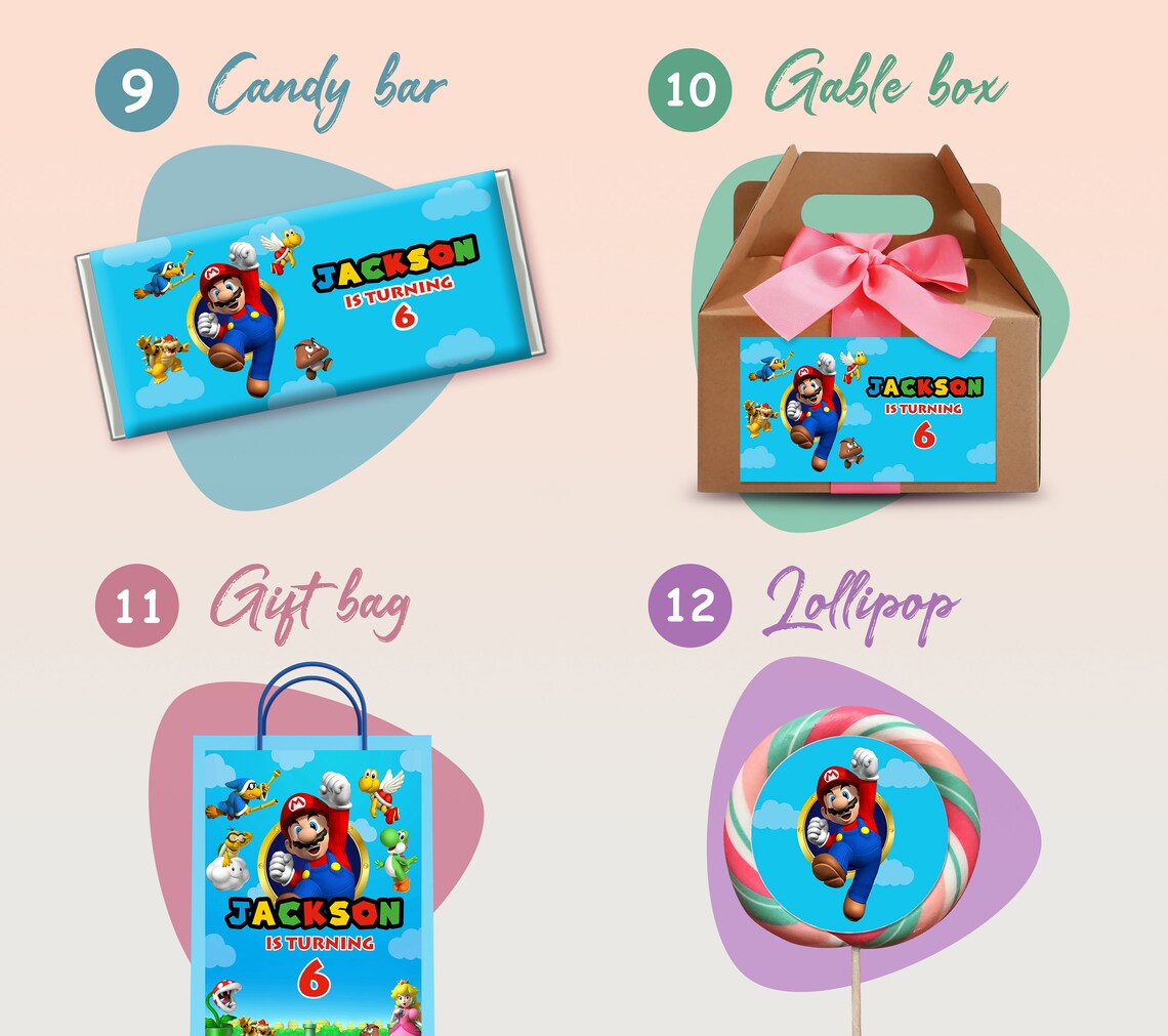 Super Mario Printables Super Mario Decorations Super Mario Etsy Canada