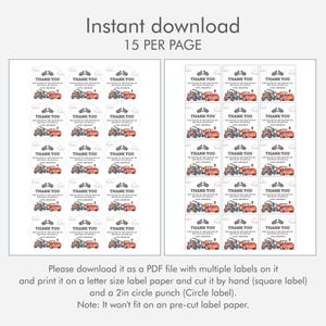 Cars Birthday Favor Tag Boy Lighting McQueen Race Car Party Thank You Tags Gift Tags Party Decoration Printable Editable Template, B622