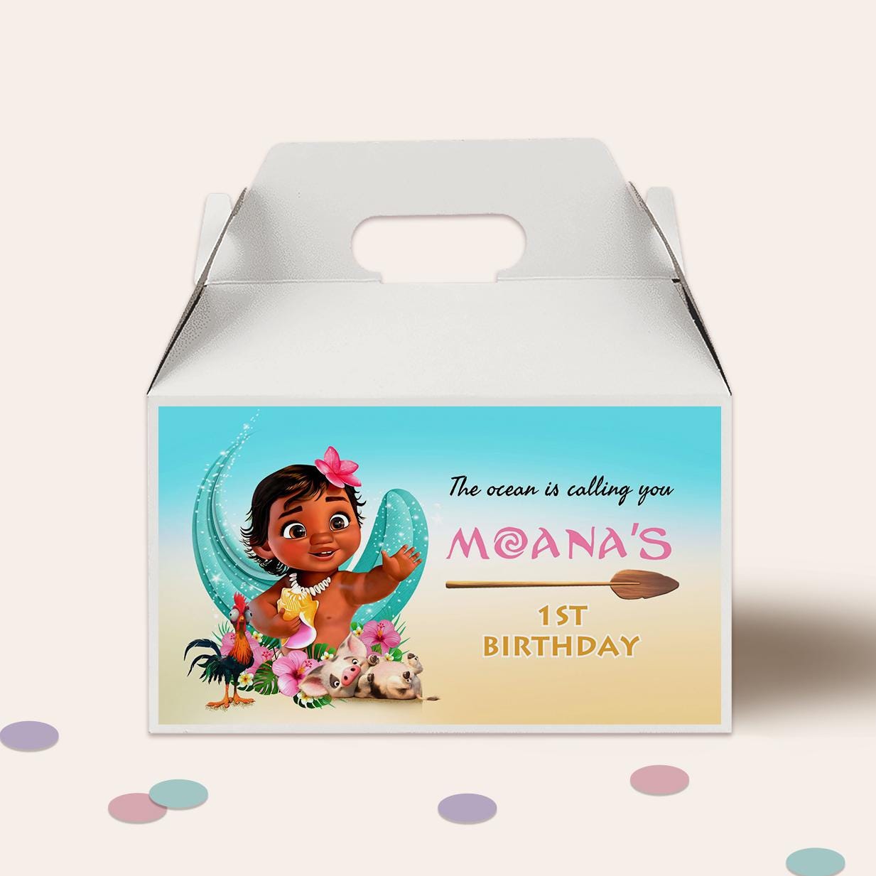 12 Scatole Popcorn Per Festa Moana – Bomboniere Hawaii Per Compleanno E Baby Shower