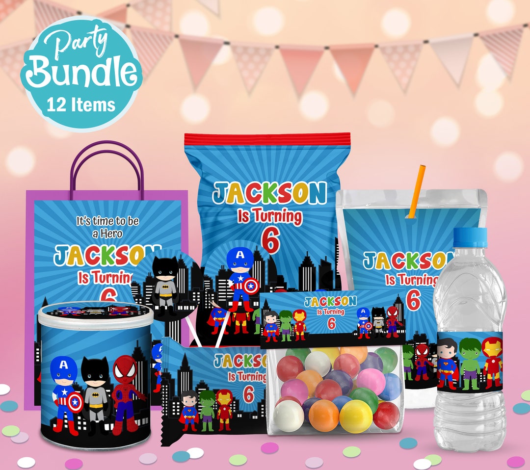 Superhero Party Printables Package, Super Hero Birthday Party, Party Decorations, Party Favors ...