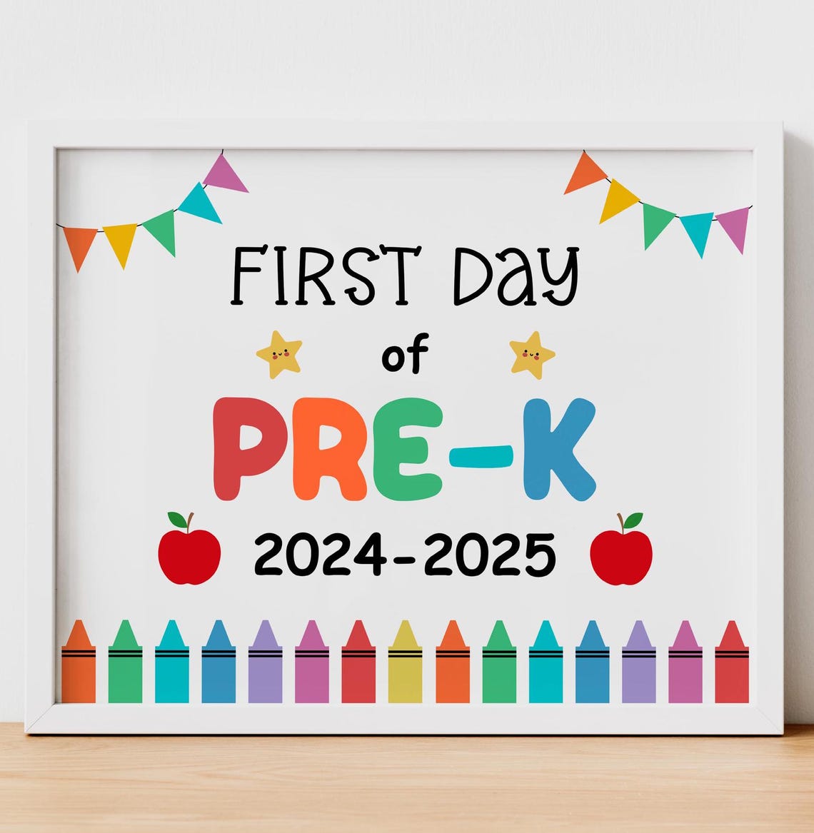First Day of PREK School SIGN, Printable PRE-K Sign, 1st Day of Prek ...