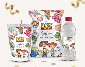 Toy Story babyshower-paket, Buzz Lightyear-presenter, redigerbar festutskrift (digitalt)
