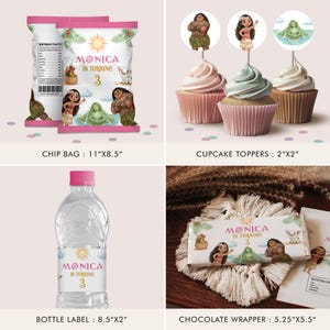 Moana Birthday Bundle, Ocean Theme Party Decorations, Custom Sign, First Birthday, Printable Digital Download, B679