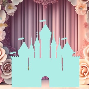 Castle Cutout, Princess Castle Cutout Decor, Princess Party Decoration Theme Baby Shower Birthday Party Stand Up Prop, Digital Download