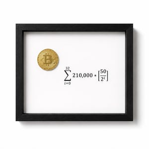 Bitcoin Wandbild | Handgefertigte Bitcoin Formel | Bitcoin Deko | Krypto Deko | Bitcoin Geschenk | Büro Dekoration