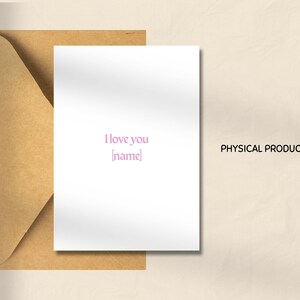I Love You Card | Romantic Physical Greeting Card for Him or Her | Handmade Love Card for Anniversary, Valentine’s Day, or Wedding Gift