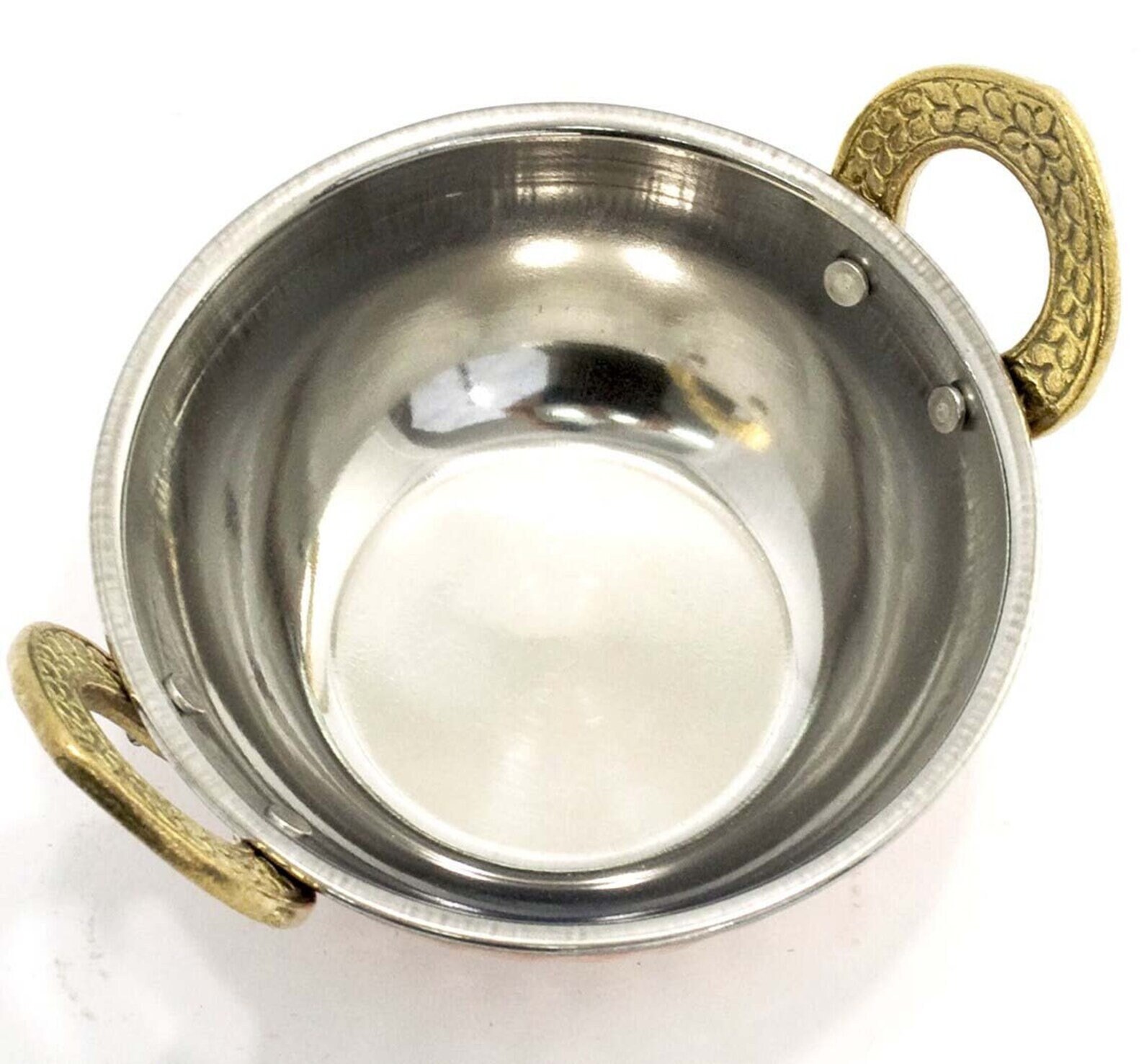 Traditional Indian Hammered Copper & Stainless Steel Serving Dishes Etsy