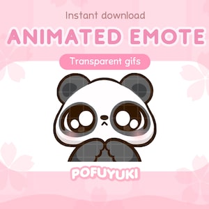 Emote de panda lindo animado: emoticón tímido para Twitch, Discord y YouTube